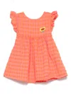 Bobo Choses Vichy Dress In Orange