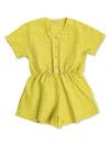 Bobo Choses Vichy-pattern Playsuit In 黄色