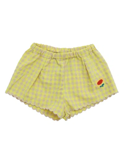 Bobo Choses Kids' Vichy Ruffle Woven Shorts In Multi