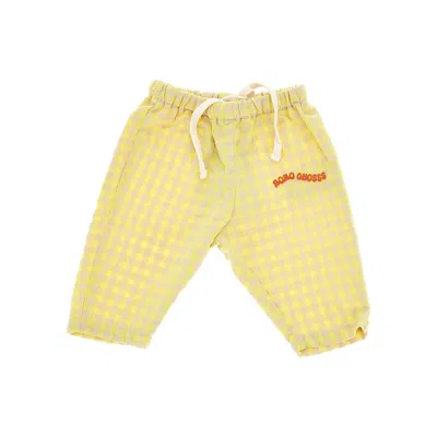 Bobo Choses Vichy Seersucker Pants Kids In Yellow