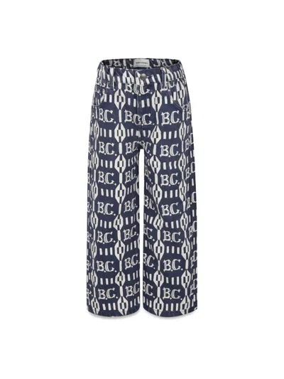 Bobo Choses Vintage All Over Five Pockets Straight Pants In Blue