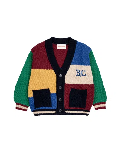 Bobo Choses Vintage Color Block Cardigan For Kids In Multi