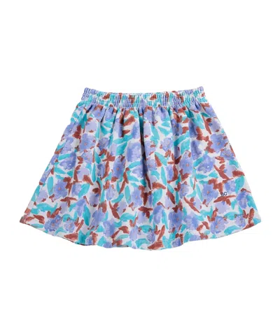 Bobo Choses Kids' Watercolor All Over Fleece Skirt In Blue
