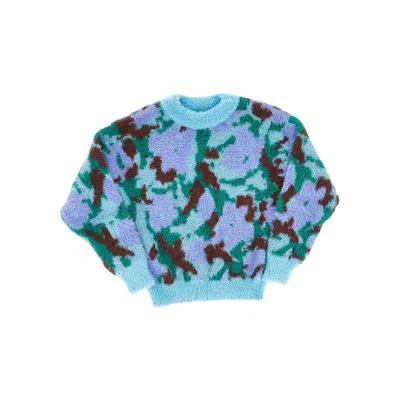 Bobo Choses Kids' 'watercolor' Knitted Sweater In Blue