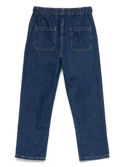 Bobo Choses Kids' Wavy-logo Jeans In Blue