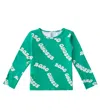 Bobo Choses Wavy Logo Rashguard Top In Green