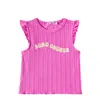 Bobo Choses Pink Tank Top For Girl With Logo In Pink