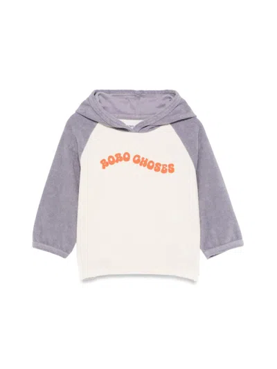 Bobo Choses Wavy Mini Terry Cloth Hoodie In Red