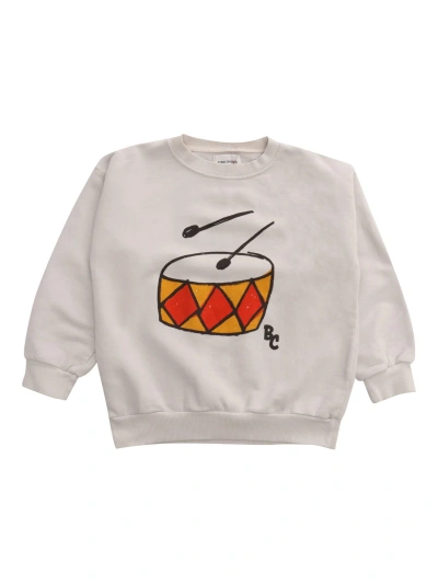 Bobo Choses Kids' White Sweatshirt With Print In Beige