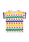 Bobo Choses White T-shirt For Babykids With Geometric Print In White