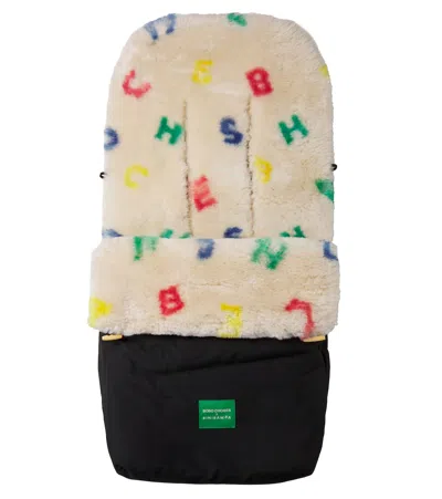 Bobo Choses X Binibamba Baby Shearling-lined Sleeping Bag In Black