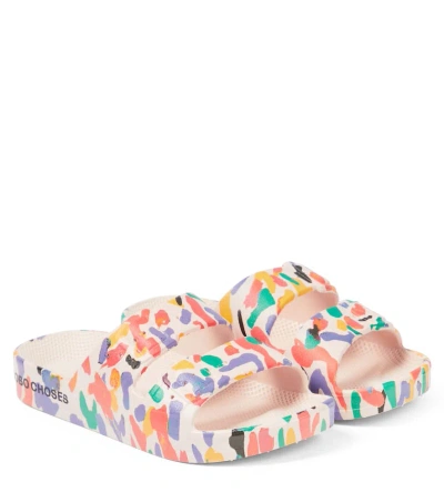 Bobo Choses Kids' Printed Rubber Sandals In Multicolor