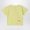 Bobo Choses Yellow Blouse In Vichy Fabric In Yellow