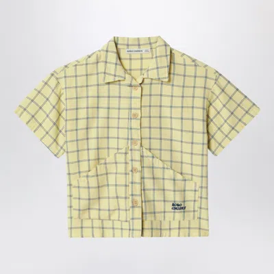 Bobo Choses Kids' Yellow Shirt With Check Pattern