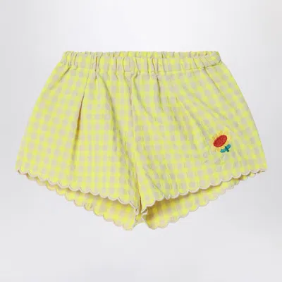 Bobo Choses Yellow Shorts In Vichy Fabric