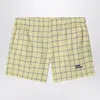 Bobo Choses Yellow Shorts With Check Pattern In Yellow