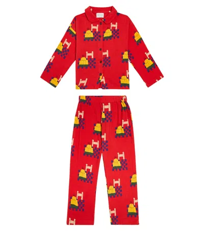Bobo Choses Kids' Yummy Cake Printed Cotton Pajamas In Multicoloured