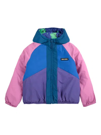 Bobo Choses Kids' Zip-fastening Hooded Jacket In Blue
