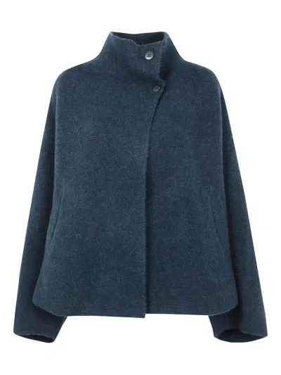 BOBOUTIC BUTTON FUNNEL-NECK JACKET