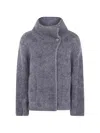 Boboutic Button-up Wool Jacket In Blue