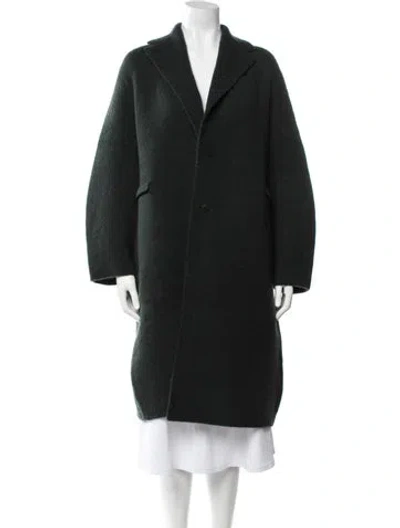 Pre-owned Boboutic Cashmere Coat In Green