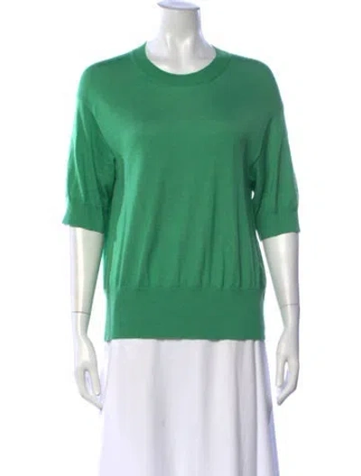 Pre-owned Boboutic Cashmere Crew Neck Sweater In Green