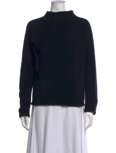 Pre-owned Boboutic Cashmere Mock Neck Sweater In Black