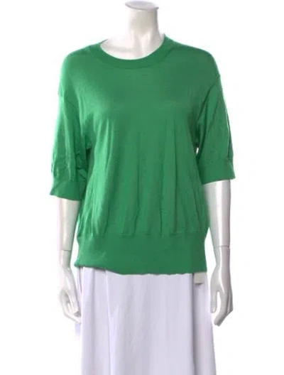 Pre-owned Boboutic Cashmere Scoop Neck Sweater In Green