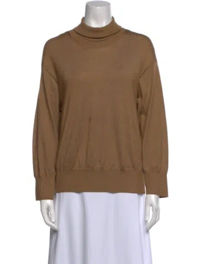 Pre-owned Boboutic Cashmere Turtleneck Sweater In Brown