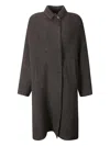 Boboutic Double-breasted Knitted Coat With Notched Lapels In Black