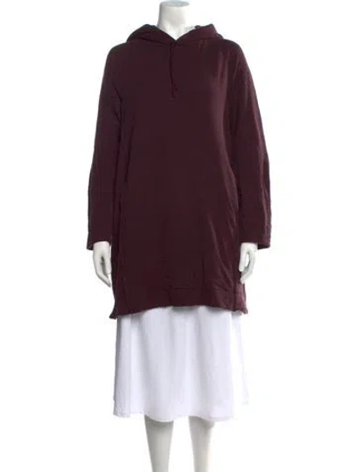 Pre-owned Boboutic Crew Neck Long Sleeve Hoodie In Burgundy