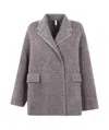 Boboutic Double Breast Jacket In Gray
