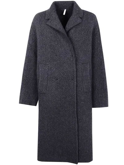 Boboutic Double Breasted Coat In Blue