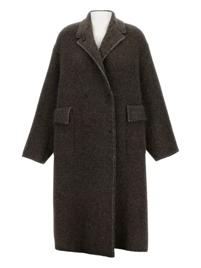 Boboutic Double-breasted Coat In Black