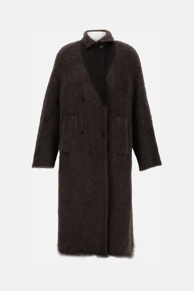 Boboutic Double-breasted Coat In Brown