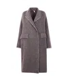 Boboutic Double Breasted Coat In Gray