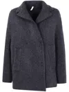 Boboutic Double Breasted Jacket In Gray
