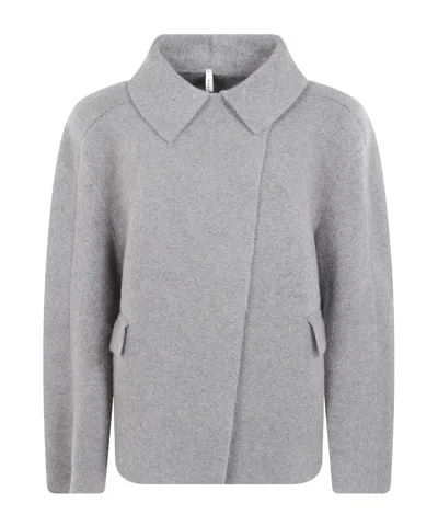 Boboutic Double Breasted Jacket In Gray
