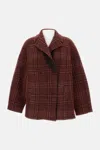 Boboutic Double-breasted Jacket In Burgundy