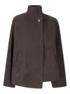 Boboutic Double-breasted Wool Jacket In Brown