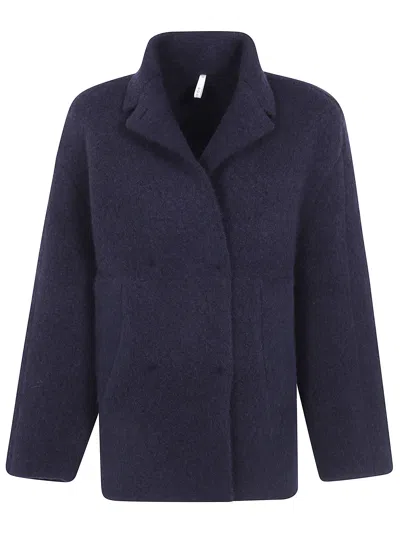 Boboutic Double-breasted Jacket "bob`s Coat" In Blue