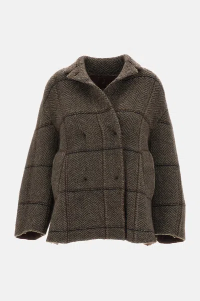 Boboutic Double-breasted Jacket In Green