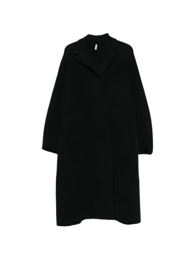 Boboutic Notched-lapels Single-breasted Coat In Black