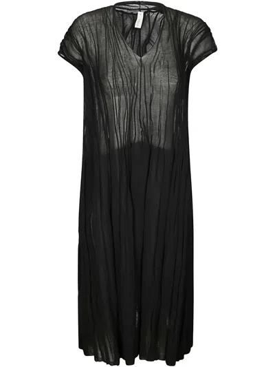 Boboutic Pleated Midi Dress In Black