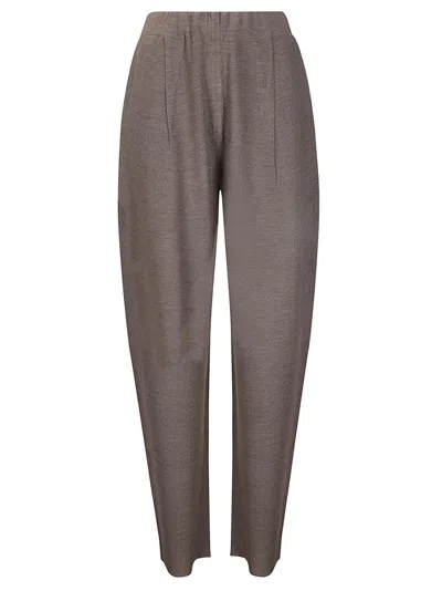 Boboutic Pleated Trousers In Dark Taupe