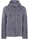 Boboutic Button-up Wool Jacket In Gray