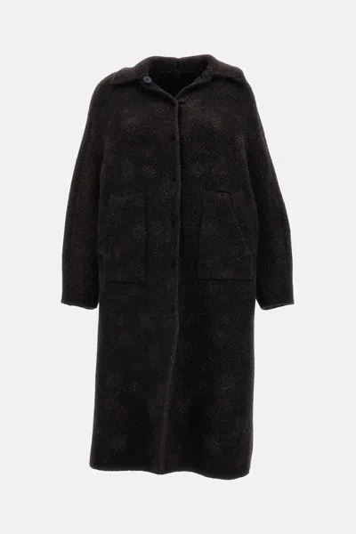 Boboutic Reverse Knitwear Coat In Multi