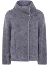Boboutic Button-up Wool Jacket In Blue