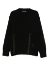 Boboutic Ribbon-detail Distressed Sweatshirt In Black