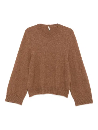 Boboutic Round-neck Wool Jumper In Brown